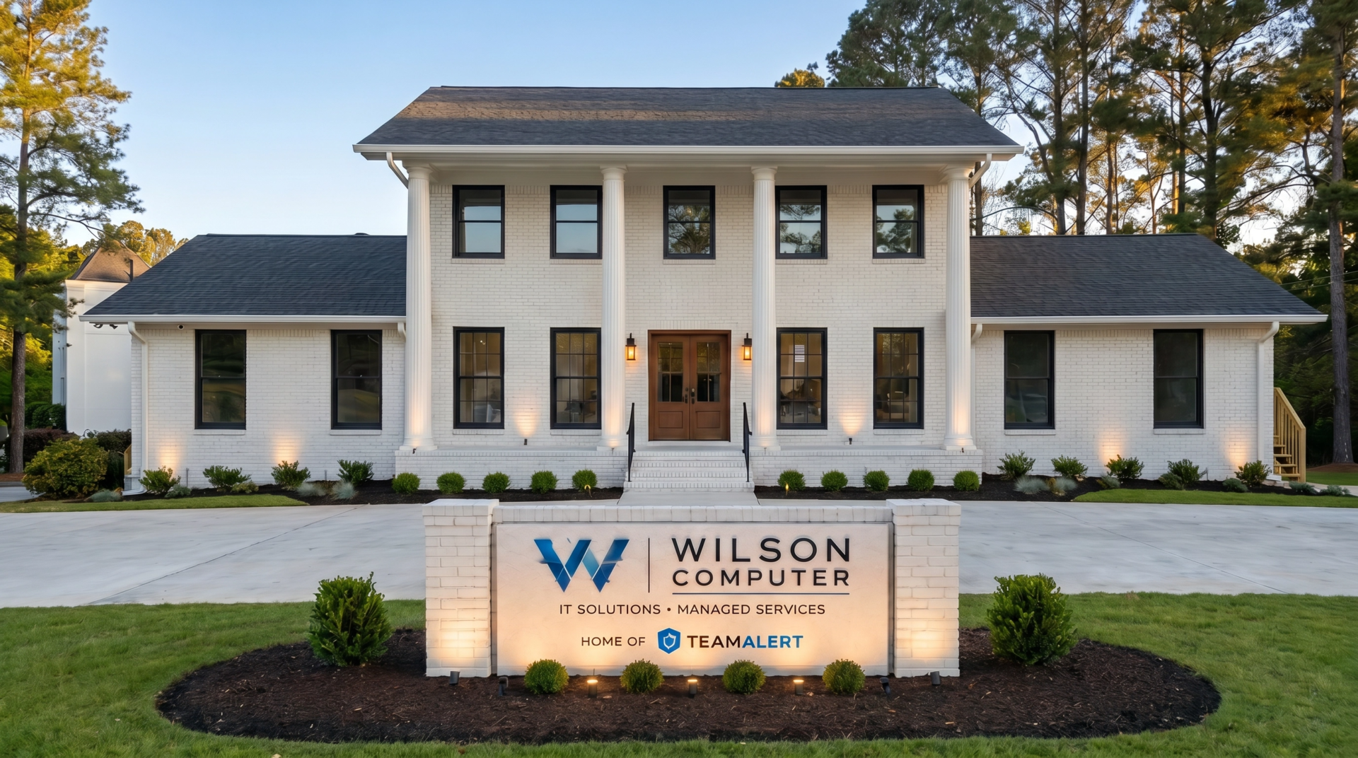 Wcs completed office simplified sign landscaping